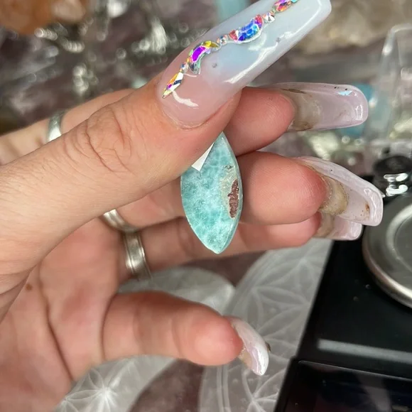 Larimar cabochon 20 carats from Dominican Republic - Picture 4 of 5